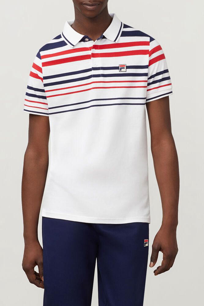 Fila Geeza Polo White - Mens - 12935SUMB